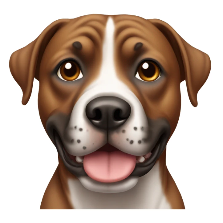 Brown dog of the Staffordshire Terrier breed sticker
