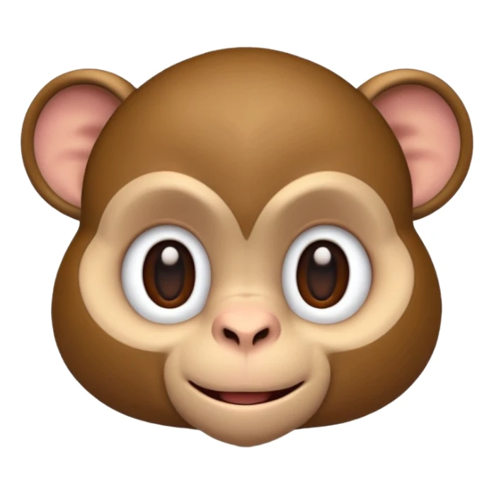 monkey with a side smirk, similar to the smirking cat emoji sticker