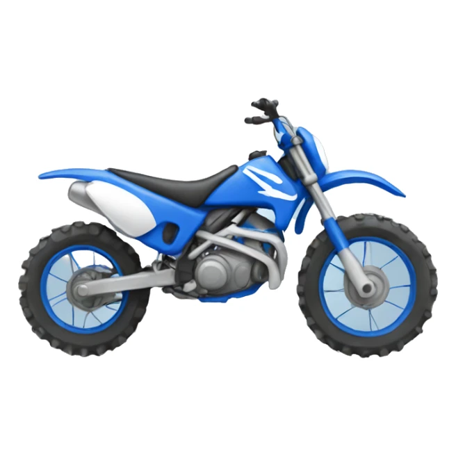 Blue dirt bike   sticker