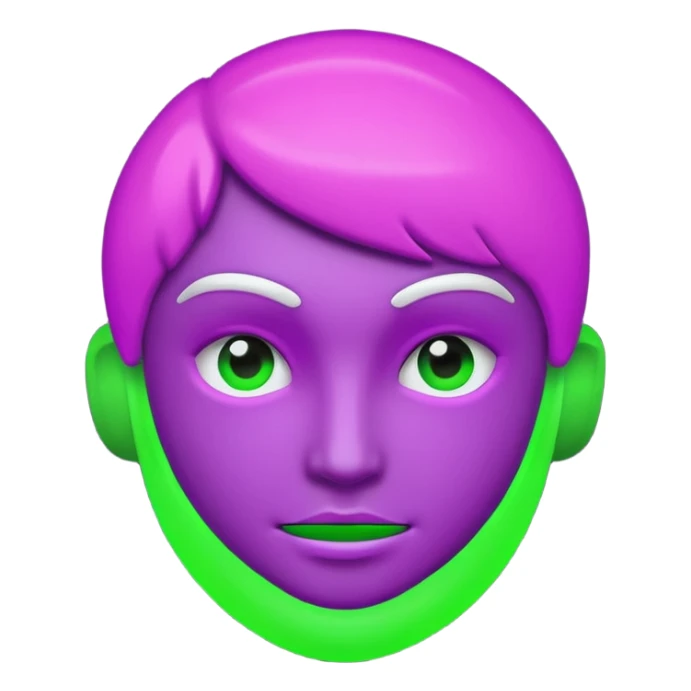 generate for me a sports icon in neon purple and green sticker