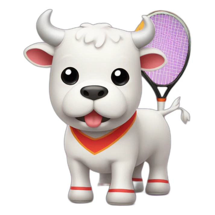 Kawaii Spanish bull tennis player sticker