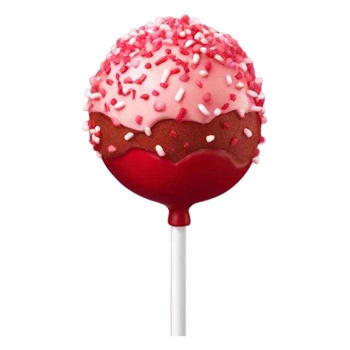 a red Valentine’s Day cake pop from starbucks sticker