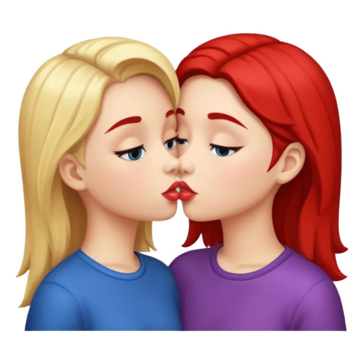2 girls kissing sticker