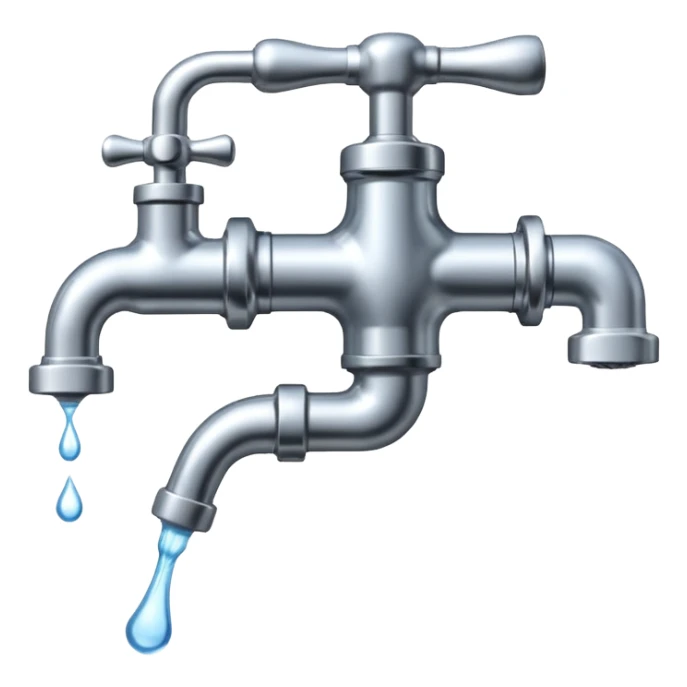 
water pump with a tap, water flows from the tap sticker