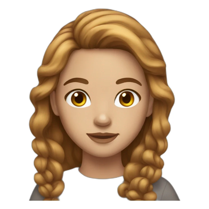 girl light brown hair with freckles sticker