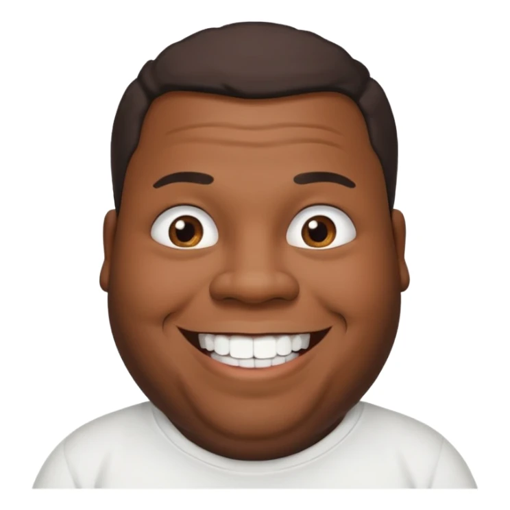 Fat black man with half of missing front tooth sticker