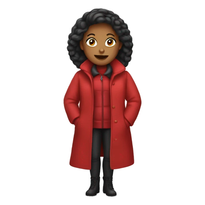 The woman in the red coat sticker