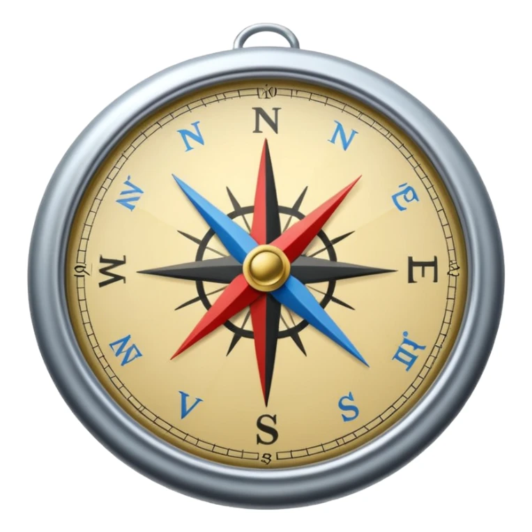 A compass with a roadmap unfolding, illustrating strategic navigation towards 10x growth. sticker