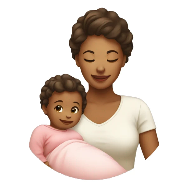 Mom and baby sticker