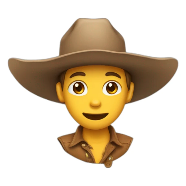Yoga qui porte un chapeau de cow boy sticker