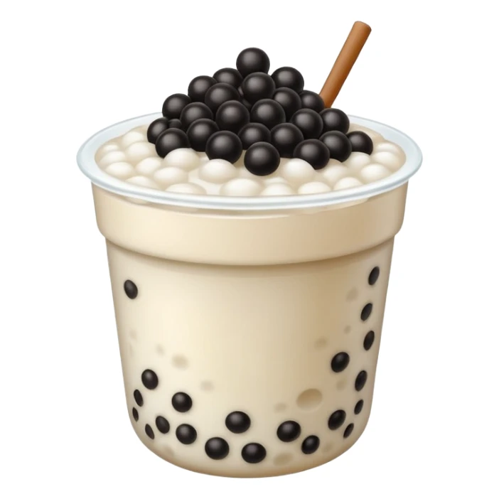 Pile of white boba sticker