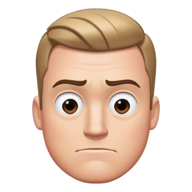 Realistic Mr incredible head without suit or eye mask but with haircut and straight face and left eye facing left and right eye facing right sticker