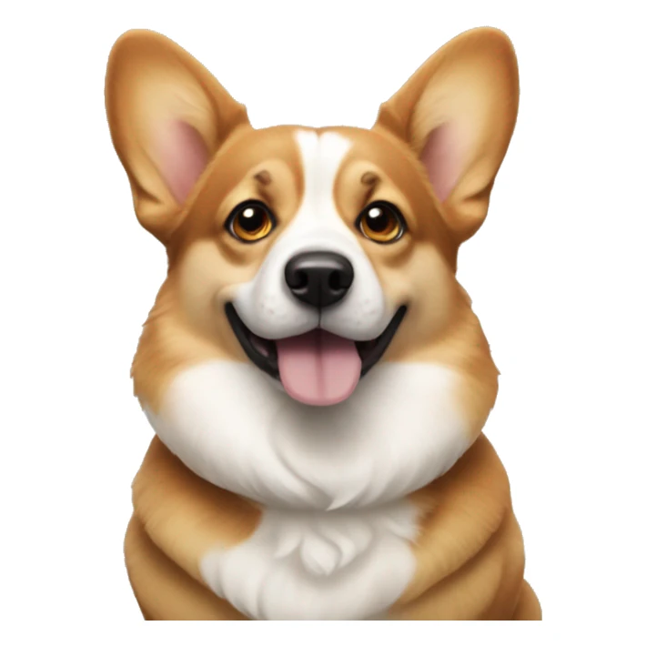 Dog corgi looks at me seriously sticker