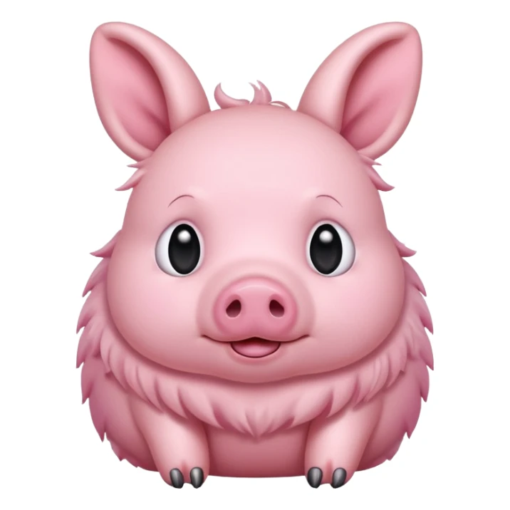 a mix of a pig and a rabbit. sticker