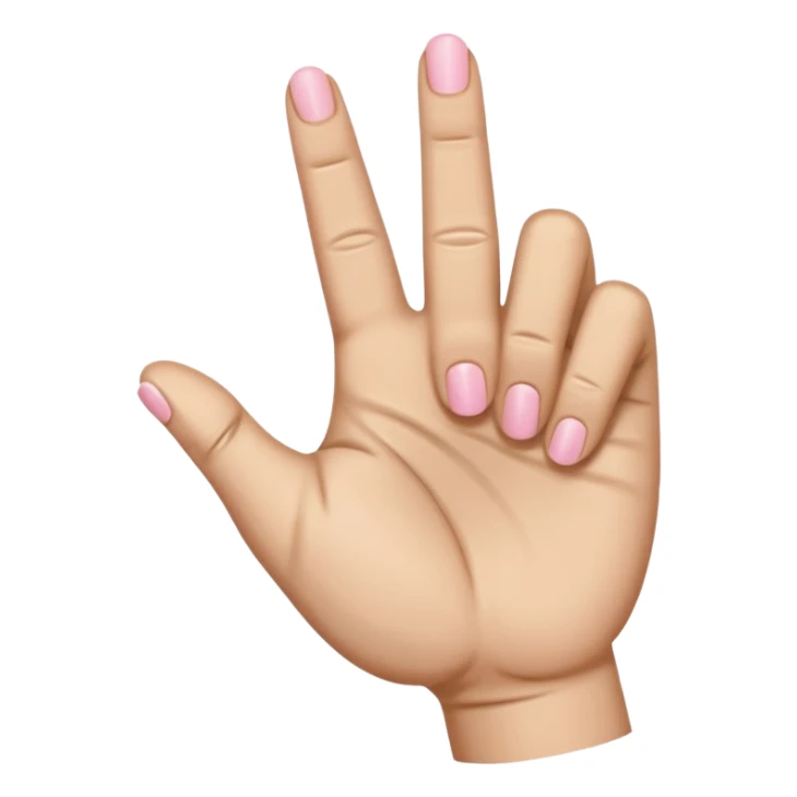 All fingers closed as a punch except pinky finger only half opened and folded sticker