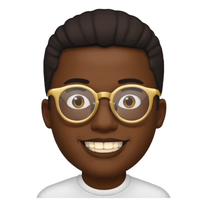 Black man with gold teeth and black glasses sticker