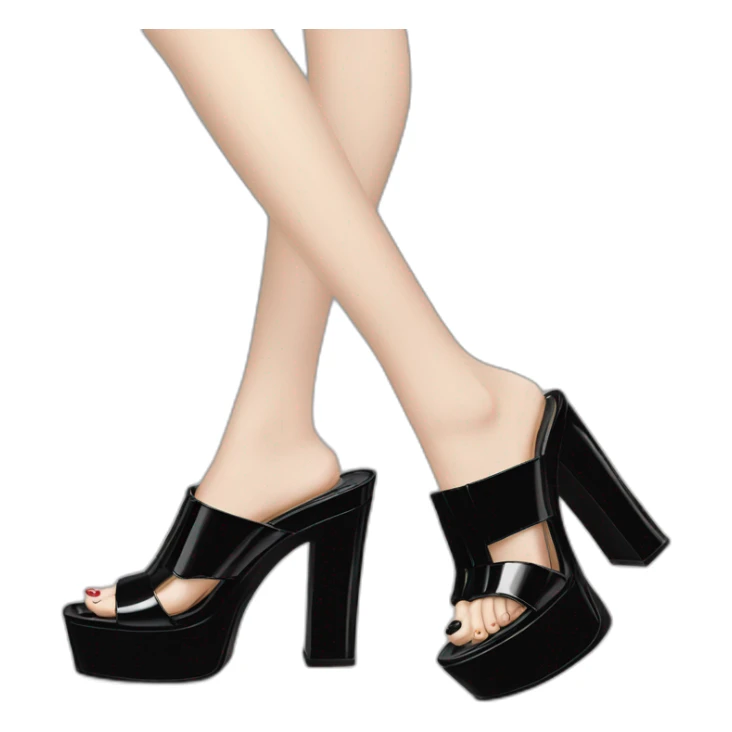 Ysl TRIBUTE heel SANDAL black PATENT LEATHER sticker