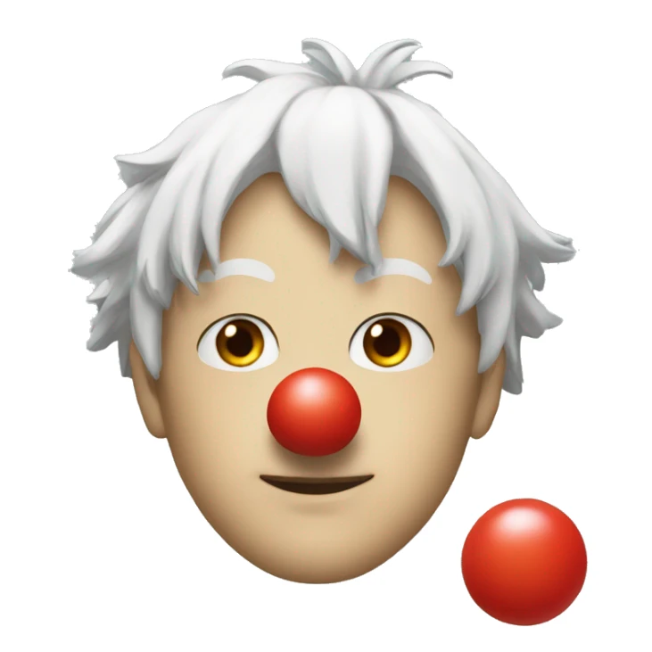 Satoru Gojo with a clown nose  sticker