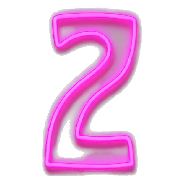 pink neon writing sticker