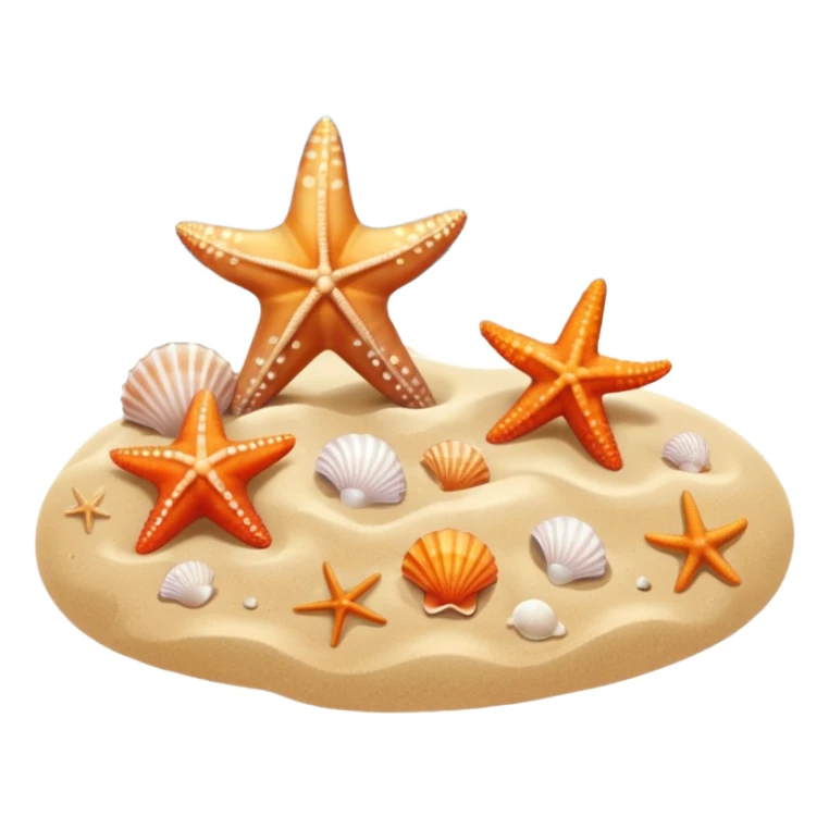 beach shore water sand seashells starfish sticker