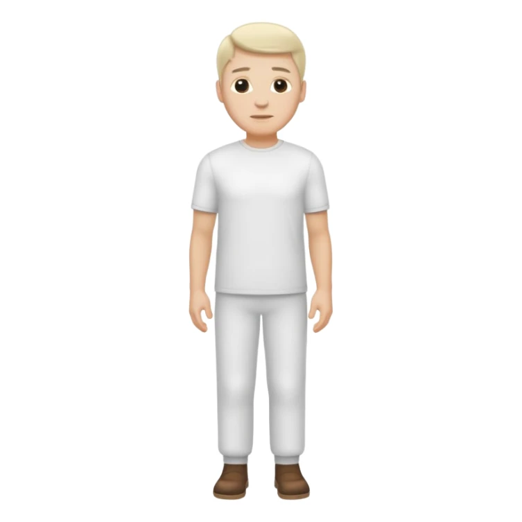 A white man whole body whole white  sticker