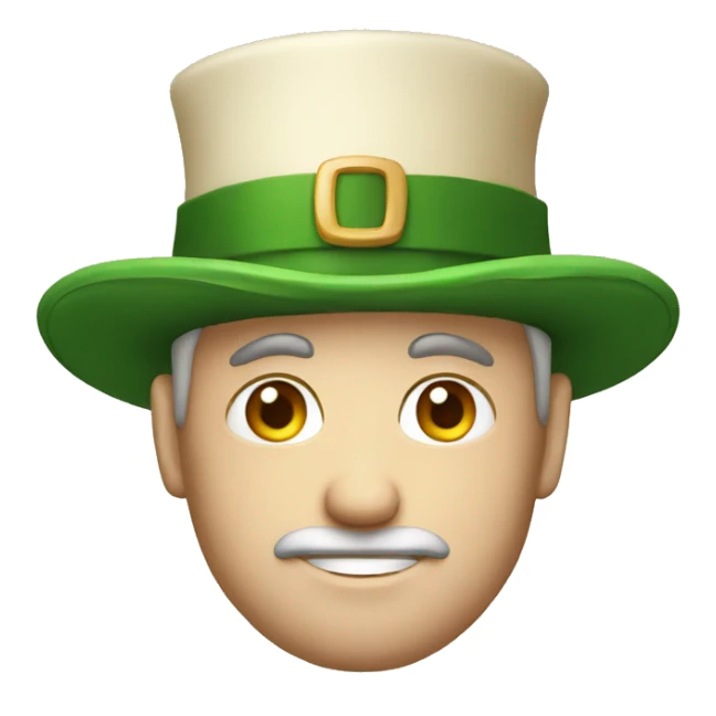 irish man with Irish hat sticker