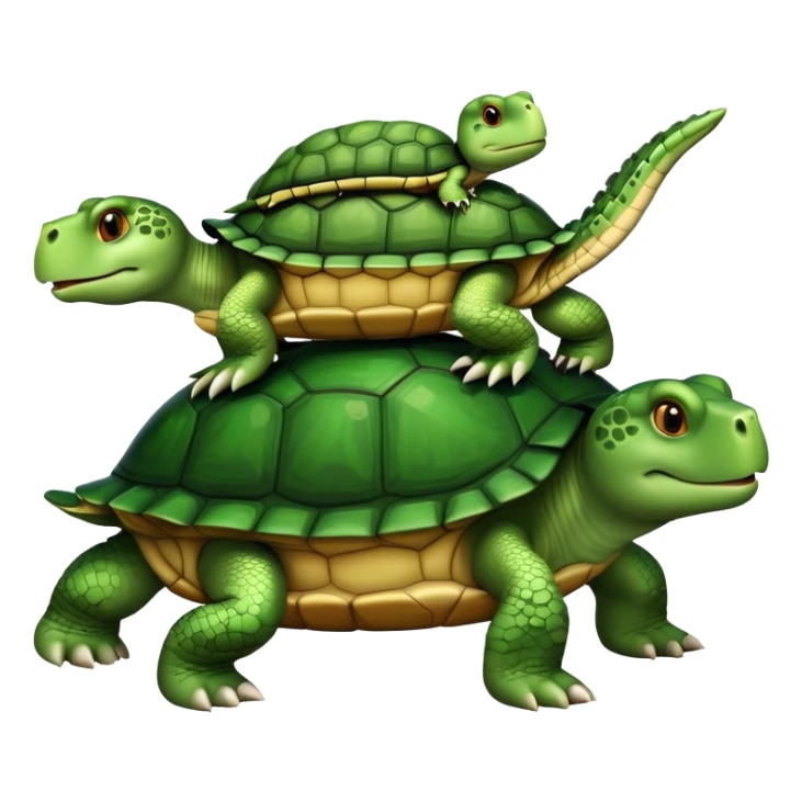 Turtle sitting on the back of a crocodile sticker