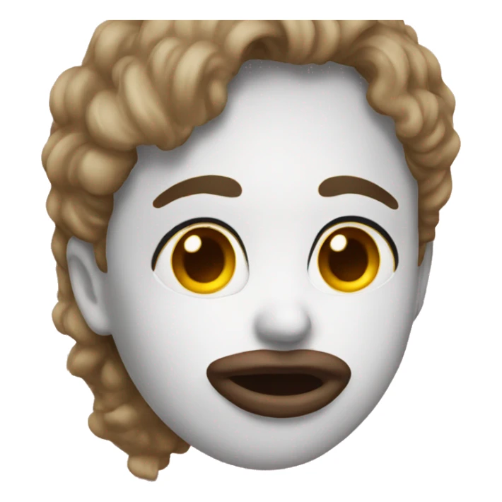 kisses on emoji face sticker