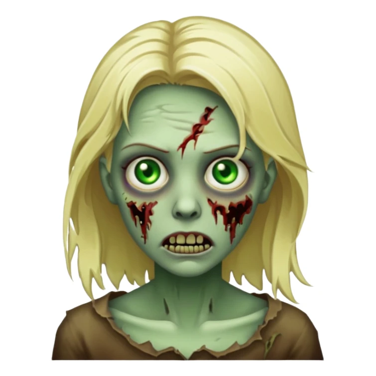 blonde zombie sticker