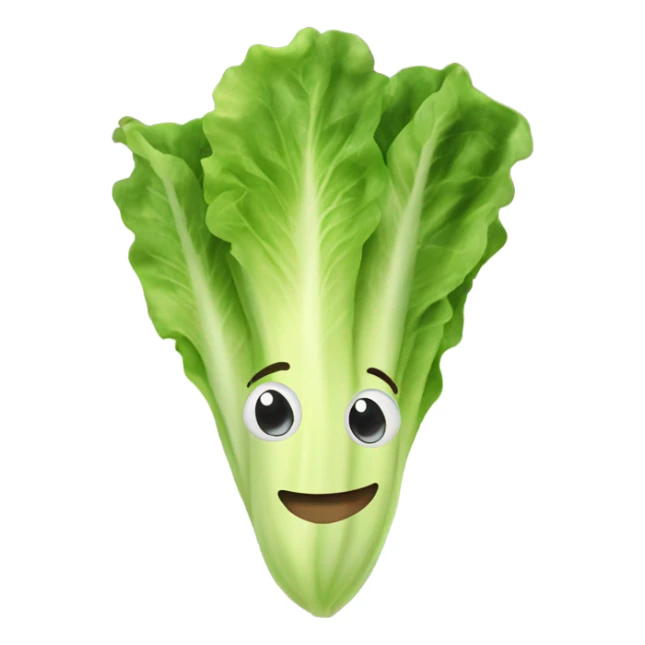 lettuce with a happy face holds a mirror in his hand and looks at it sticker