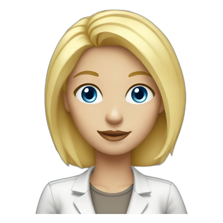 female architect blonde blue eyes sticker