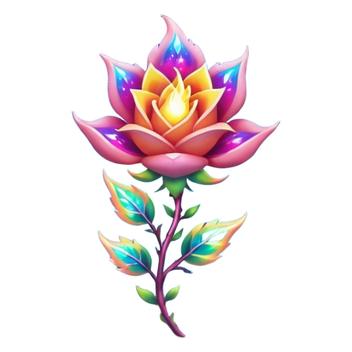 Elemental Forty Fiery Sparky Fierce Colorful Gradient Sparkly Nebular Starry Flaming Viney Rosey Rosy Vinal Dusky Aurorus-Amaura-Auroras-Pokémon-Fakémon-creature sticker