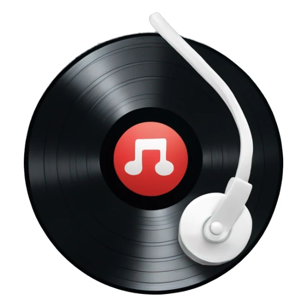 vinyl record serato with white bow sticker