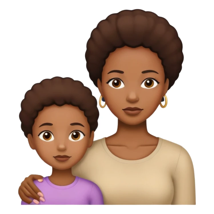 black Mom daughter not getting along sticker