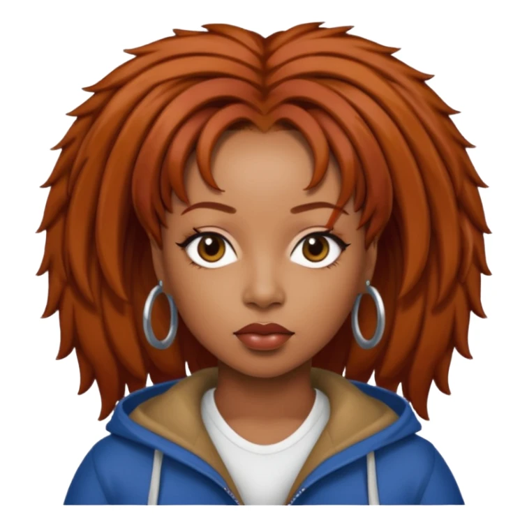 Da Brat with auburn hair sticker