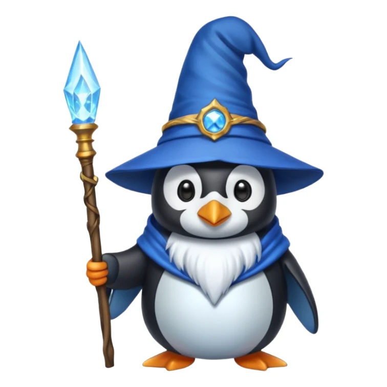 Penguin Wizard sticker