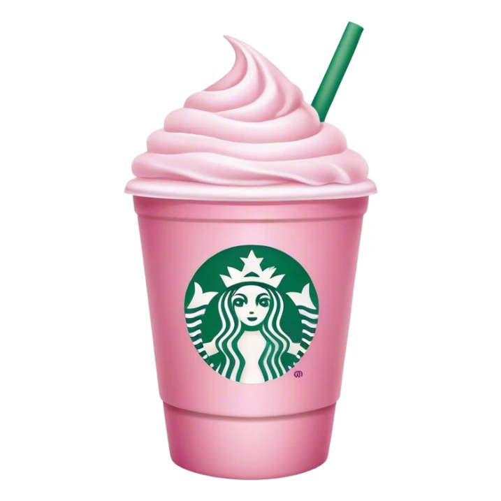 starbucks cup pink drink with cold foam sticker
