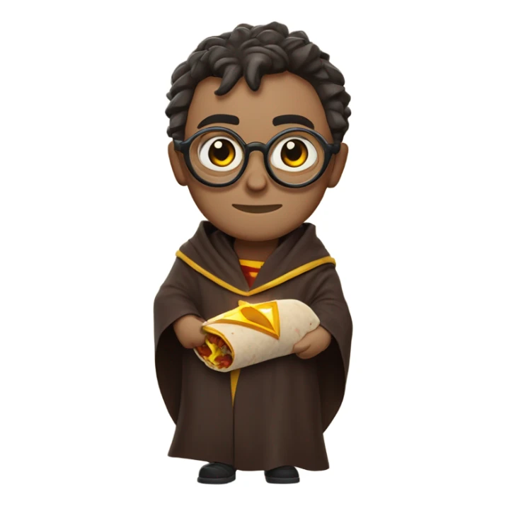 Harry Potter in a burrito  sticker