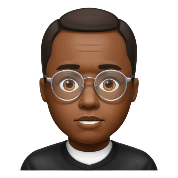diddy with glasses but white skintone sticker