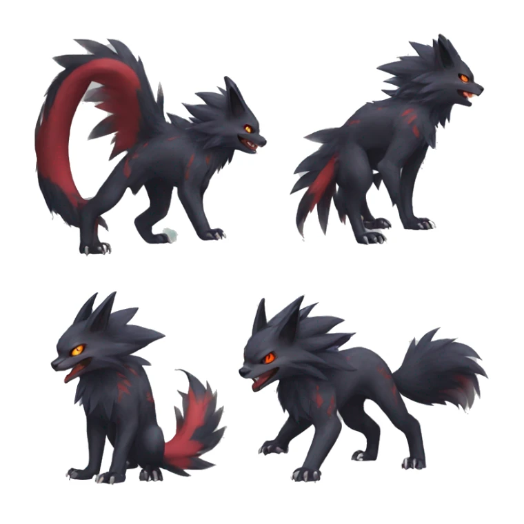 Nargacuga-Litten-Zoroark full body sticker