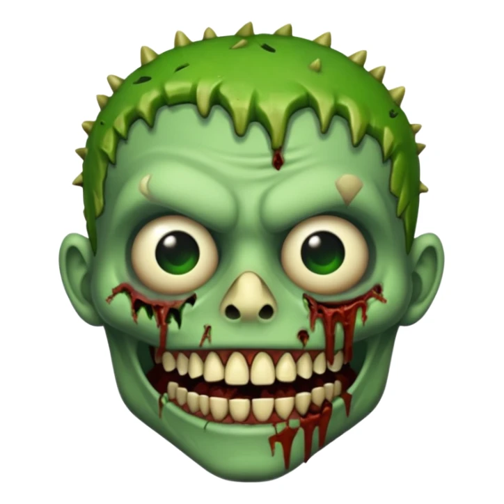 Create a zombie emoji with a taper fade sticker