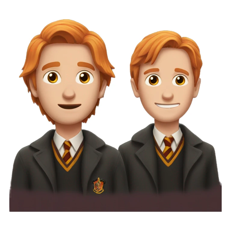 fred and george in harry potter style sticker