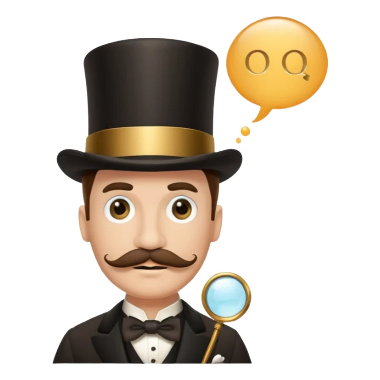 Fancy man with top hat and mustache and wearing monocle, and having a speech bubble saying, “it is so” sticker