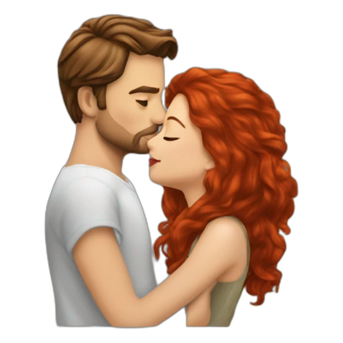 leonardo dicaprrio kiss a red haire girl sticker