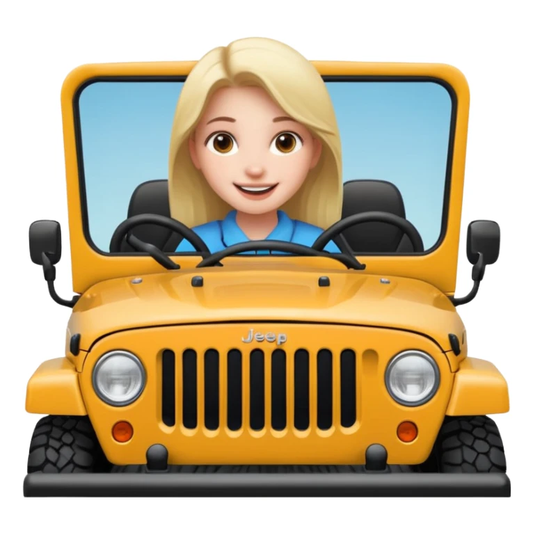 Girl in a jeep sticker