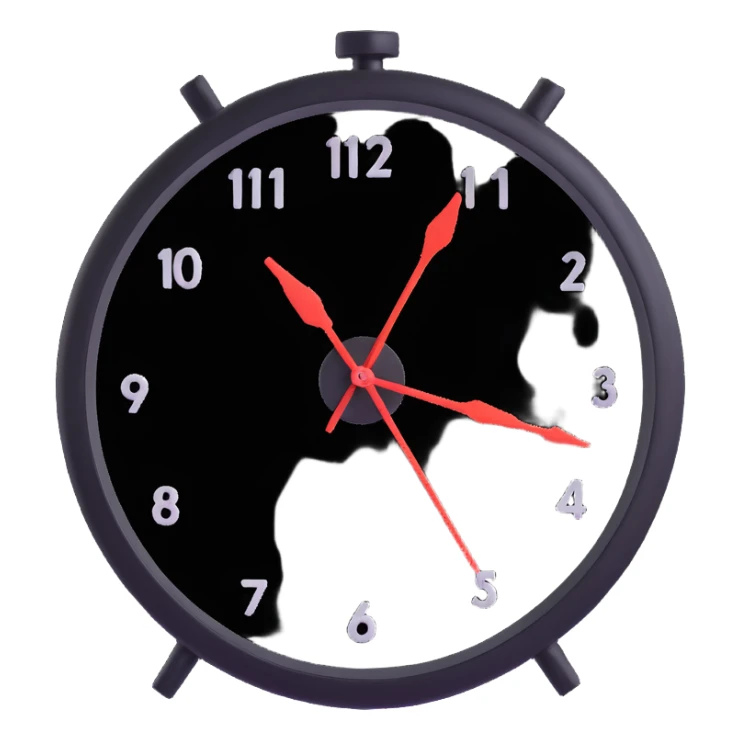 A clock with its hands spinning fast, showing the rapid passage of time. sticker