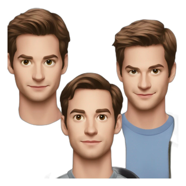 Tobey maguire andrew garfield and tom hollad sticker