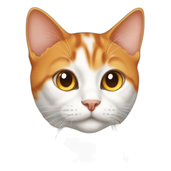 orange and white domestic short-haired cat sticker