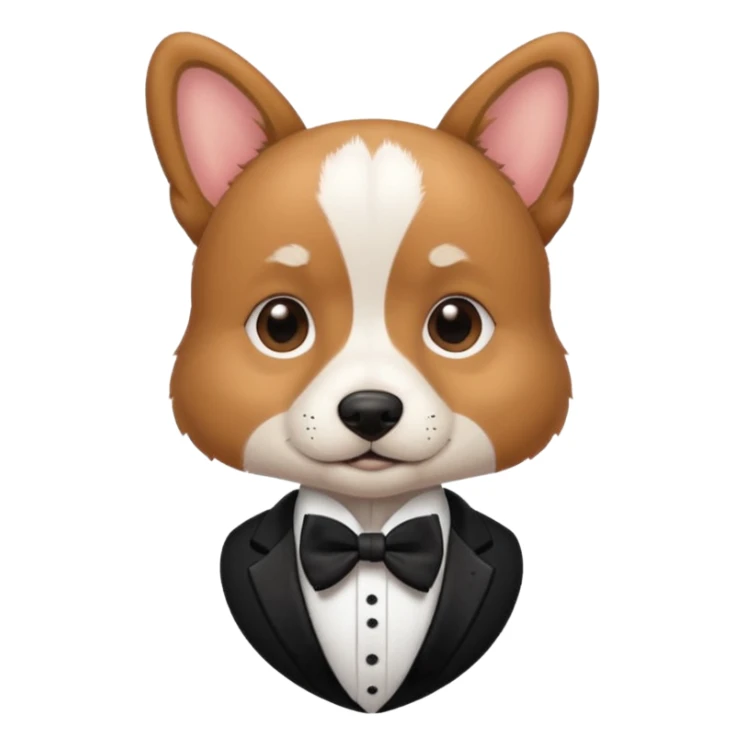 cute dog in a tuxedo sticker