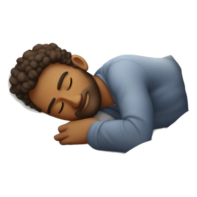 Very attractive  man sleeping on worlds most plush and comfort bed  sticker